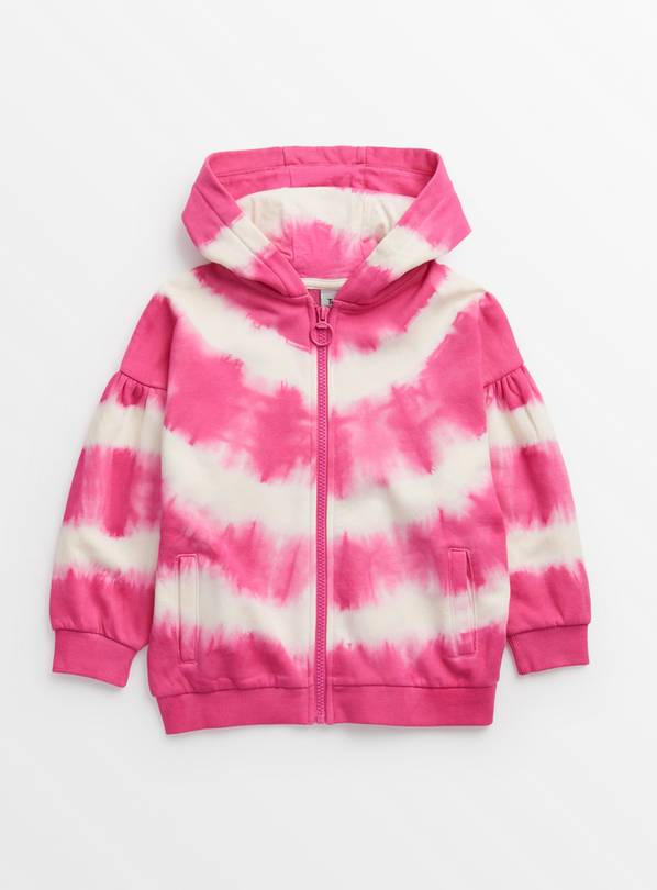 Pink Tie Dye Zip-Through Hoodie 14 years